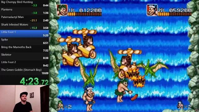 "Joe & Mac" (SEGA) Speedrun Мировой рекорд - "Джо и Мак" (СЕГА) Спидран World record смотреть онлайн