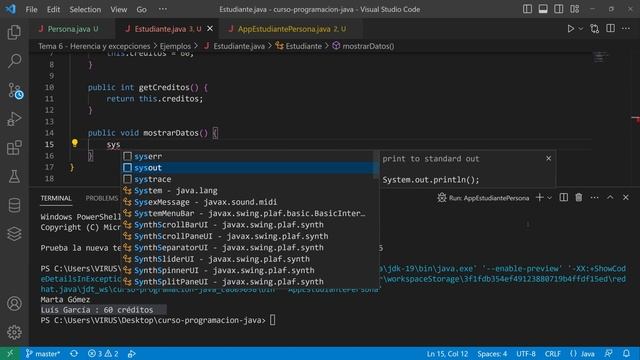 JAVA: Ejemplo Herencia - Persona y Estudiante ☕ DAM - DAW смотреть онлайн