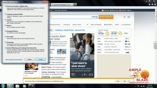 How to Clear Internet History using Internet Explorer with Windows 7 смотреть онлайн
