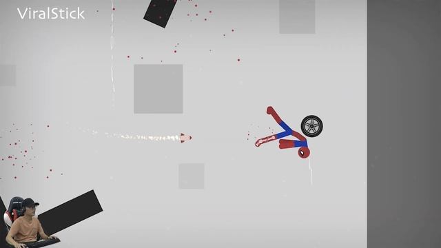 Real Spiderman Vs Stickman | Stickman Dismounting Funny Moments #40 | Viral Stick