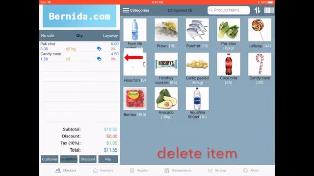 Make a sale on Bernida Cash Register app смотреть онлайн