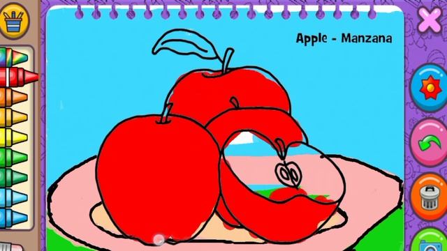 colour in apples //drawing of fruits #watergaming #colour #drawing #panting #fun #gaming #apple смотреть онлайн