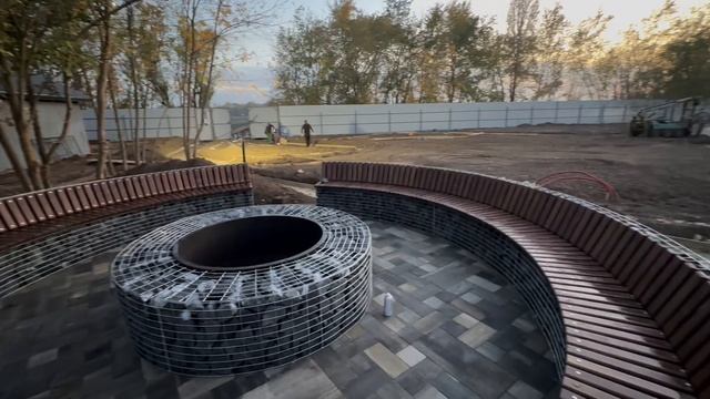 Костровая зона из габионов смотреть онлайн