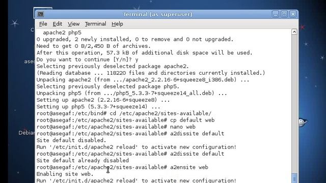 TUTORIAL KONFIGURASI WEB SERVER DEBIAN 6 смотреть онлайн