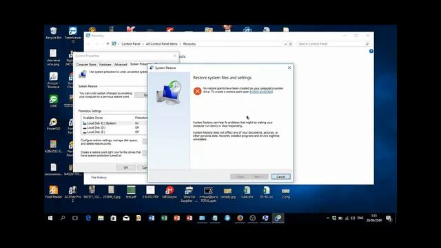 การแก้ไขเมื่อเข้า System Restore ไม่ได้ใน Windows 10 หรือ System Restore ถูกปิดการใช้งาน смотреть онлайн