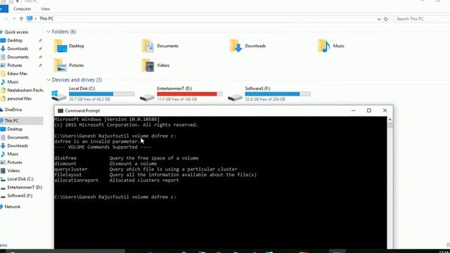 How to find Free Disk Space using CMD on Windows OS? (DOS Commands) смотреть онлайн