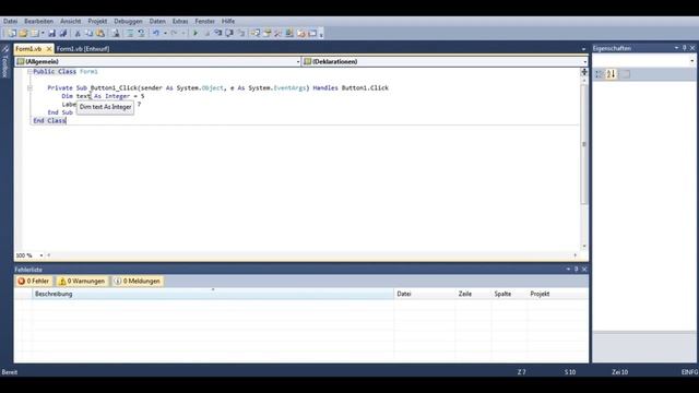 Microsoft Visual Basic 2010 Tutorial [HD] [Deutsch] #3 Variablen und Datentypen смотреть онлайн