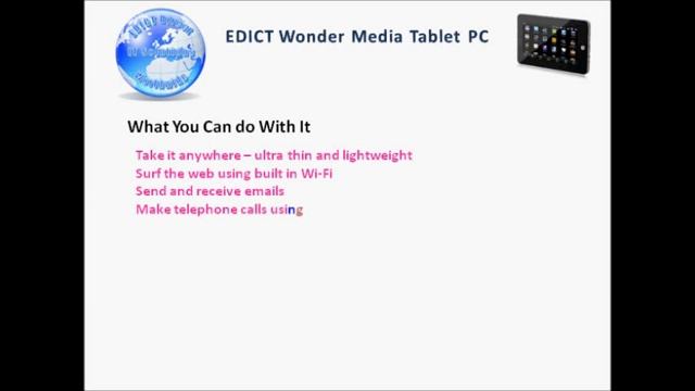 Wonder Media 7" Android Tablet M009G Promotional Video смотреть онлайн