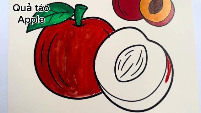 Bé tô màu quả táo ( Children color apples) смотреть онлайн