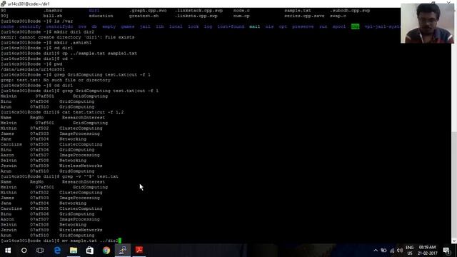 exp1 unix lab - UR14CS301 смотреть онлайн