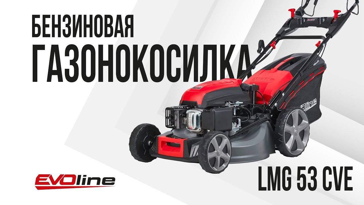 Бензиновая газонокосилка EVOline LMG 53 CVE смотреть онлайн
