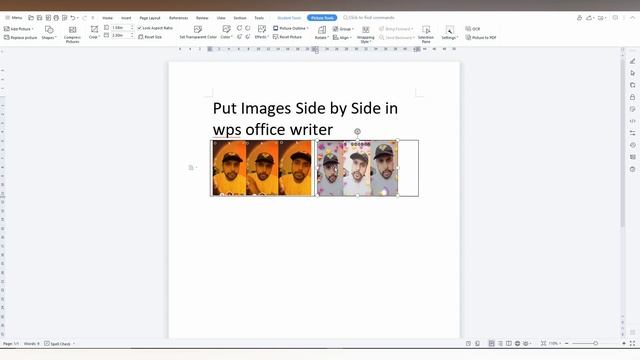 How to insert Images Side by Side in wps office writer смотреть онлайн