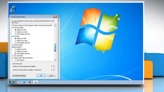 How to add/Remove Run command in Start menu in Windows® 7 смотреть онлайн