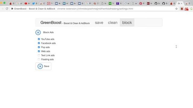 Demo of GreenBoost - Boost & Clean & AdBlock, one of the best Chrome extensions смотреть онлайн