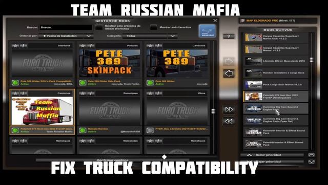 Compatibility Trucks American in game Euro Truck Simulator 2 Team Russian Mafia смотреть онлайн