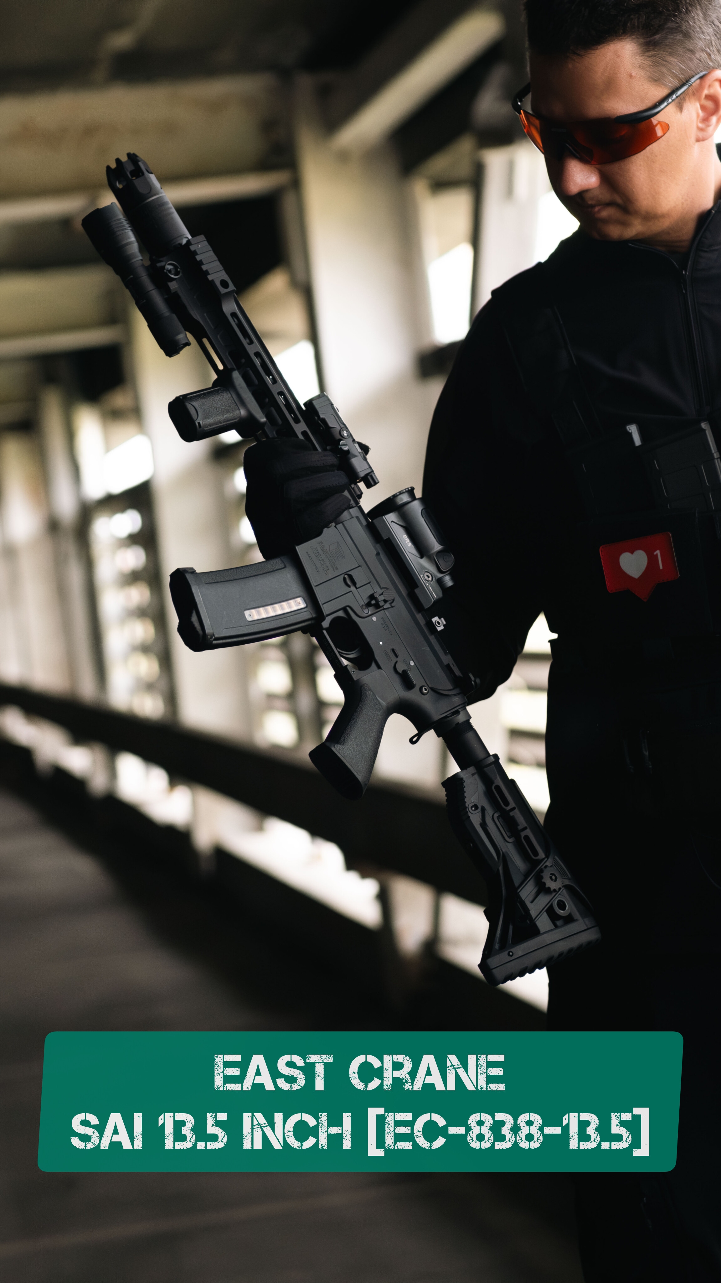 Страйкбольный автомат SAI от East Crane (EC-838) версия на базе М4А1 с внешним тюнигом от Silent Arm смотреть онлайн