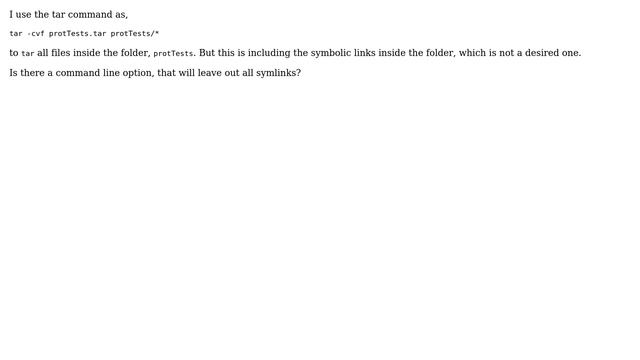 Unix & Linux: tar command - skip symlinks смотреть онлайн