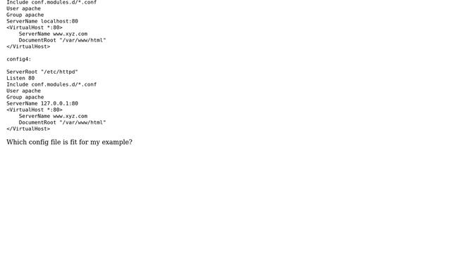 Unix & Linux: Which config file is fit for my example to config apache2? смотреть онлайн