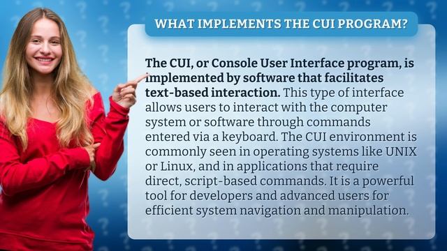 What implements the CUI program? смотреть онлайн