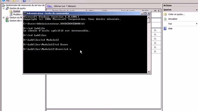 Configuration du quotas du stockage à l'aide du FSRM windows server 2008 смотреть онлайн
