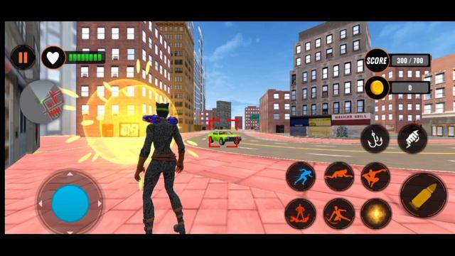 Killing Enamies - Flying Rope Cat Superhero Game - Android Gameplay смотреть онлайн