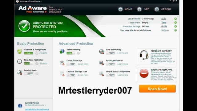 Ad Aware Free Antivirus 2012 (Download Link) 100% secure смотреть онлайн