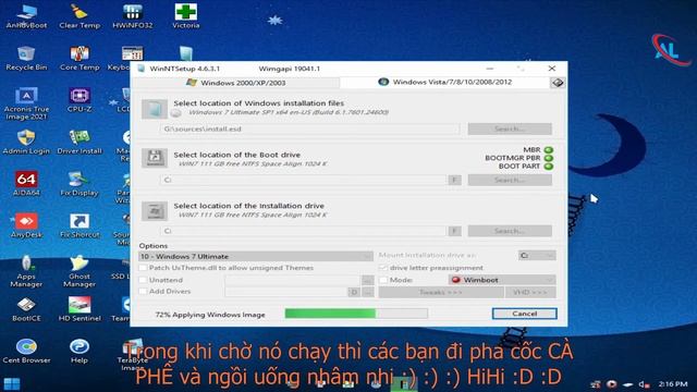 Hướng Dẫn Cài Win 7 64bit Chuẩn Bằng Bộ Cứu Hộ Anhdv Boot Cho Người Mới Chưa Biết Cài Win смотреть онлайн