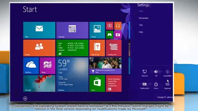 How to Change Windows® 8.1 Pro Preview Start Screen background смотреть онлайн