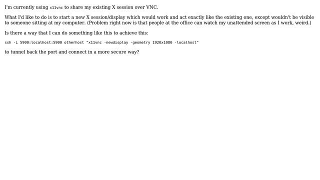 Unix & Linux: Starting a VNC session on a new X display смотреть онлайн