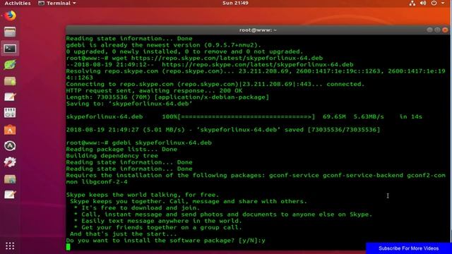 3 Ways To install Skype On Ubuntu 18.04 LTS смотреть онлайн