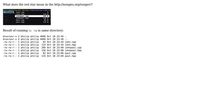 Unix & Linux: What does the the red star / asterix indicate in Ranger? смотреть онлайн