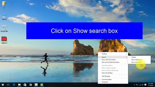 How to restore missing search bar on Windows 10 Taskbar? смотреть онлайн