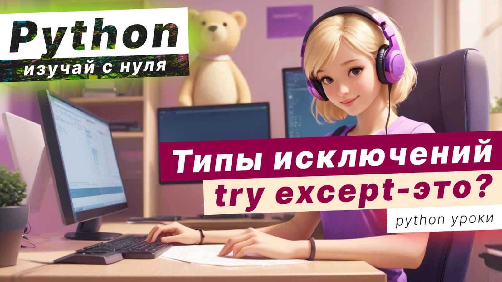 Что такое try except в Python? Типы исключений в Python смотреть онлайн