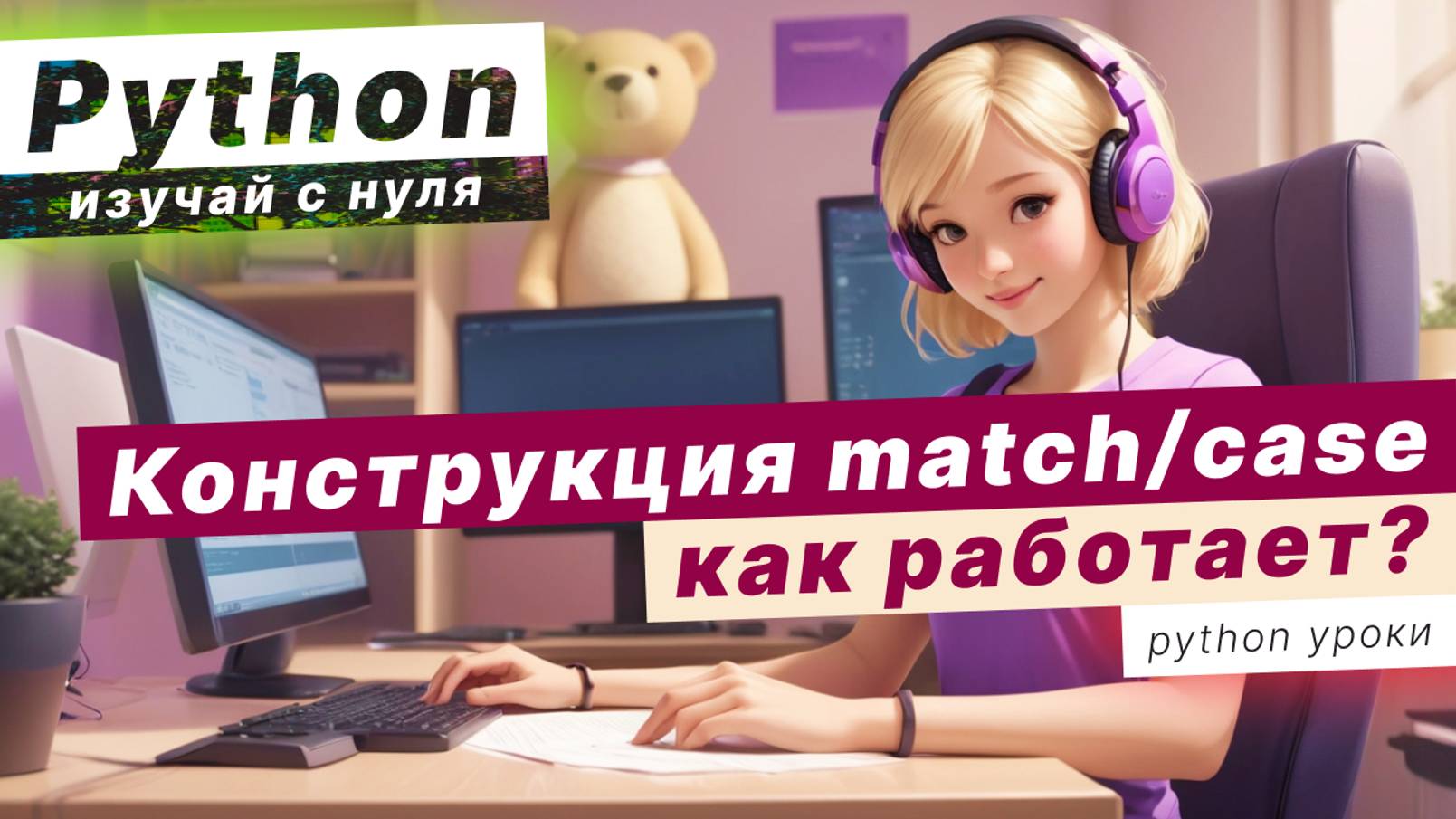 Конструкция match/case в Python смотреть онлайн