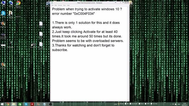 [ENG] Windows 10 how to activate Error 0xC004F034 смотреть онлайн
