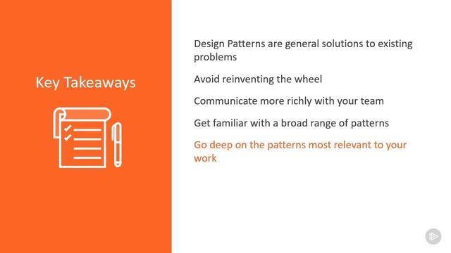 01. Behavioral
01. Design Patterns Overview
02. Design Patterns Over
10. Key Takeaways смотреть онлайн