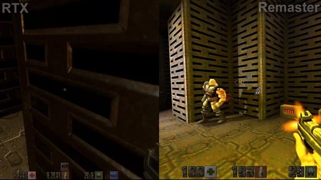 Quake II RTX Vs Remaster Comparison -No Commentary-