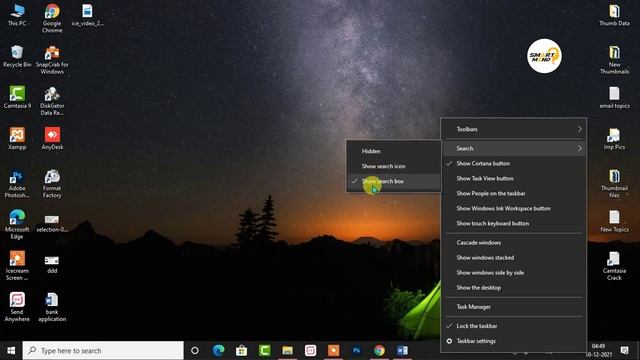 How to hide or show search box in windows 10 | windows 10 search box kaise hide karen смотреть онлайн