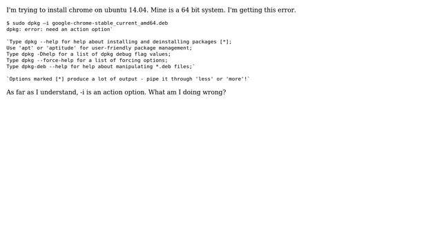 Unable to install package using dpkg смотреть онлайн