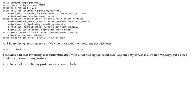 DevOps & SysAdmins: Postfix/smtpd: Client host rejected: cannot find your hostname смотреть онлайн