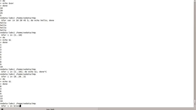 Various For Loop In Bash Shell смотреть онлайн