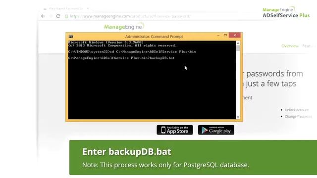 How to manually backup the ADSelfService Plus database. смотреть онлайн