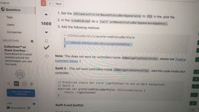 How To Change Status Bar Text Color In iOS смотреть онлайн