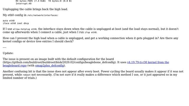 Unix & Linux: High load when Ethernet cable is unplugged смотреть онлайн