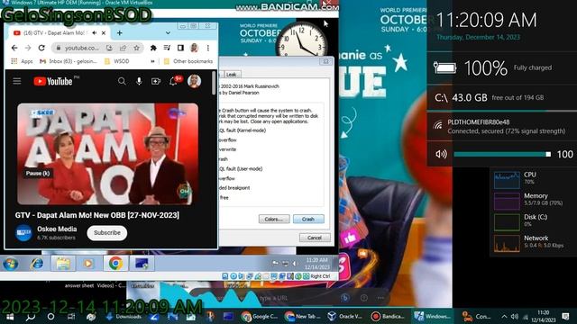 Dapat Alam Mo! OBB has BSOD VM (Windows 7 Ultimate HP OEM) смотреть онлайн
