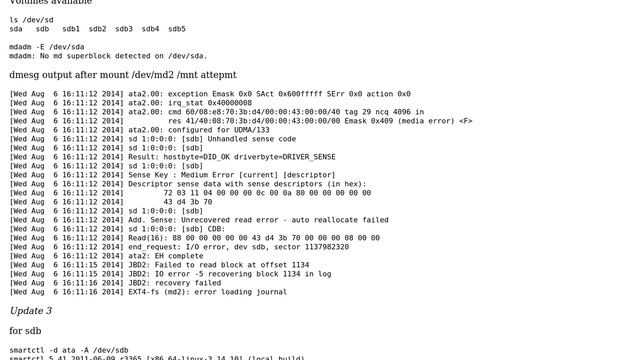 Unix & Linux: Recover data from raid 1 when both drives are faulty смотреть онлайн