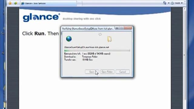 Glance 2.4 - Remote tech support demonstration смотреть онлайн