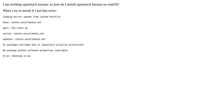 Unix & Linux: How to install openstack havana (compute) in centos? смотреть онлайн