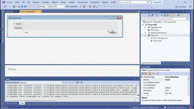 18 Ejemplo Windows form Con ProgressBar VB Net 2022 смотреть онлайн