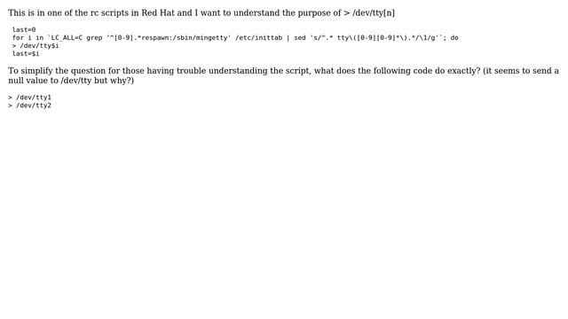 DevOps & SysAdmins: ＞ /dev/tty - What is the purpose of this command? смотреть онлайн
